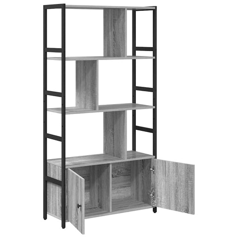 vidaXL Bookshelf Grey sonoma 80 x 30 x 155.5 cm Engineered wood