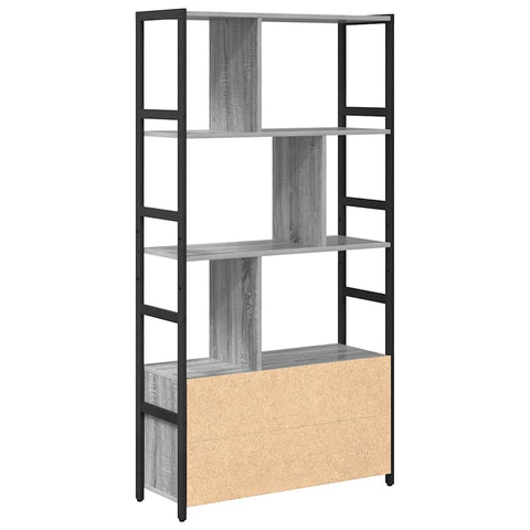 vidaXL Bookshelf Grey sonoma 80 x 30 x 155.5 cm Engineered wood