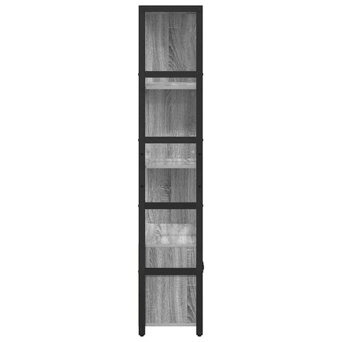 vidaXL Bookshelf Grey sonoma 80 x 30 x 155.5 cm Engineered wood