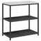 vidaXL Kitchen Storage Shelf with Shelf with Storage Black Steel