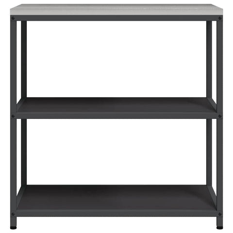 vidaXL Kitchen Storage Shelf with Shelf with Storage Black Steel