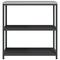 vidaXL Kitchen Storage Shelf with Shelf with Storage Black Steel