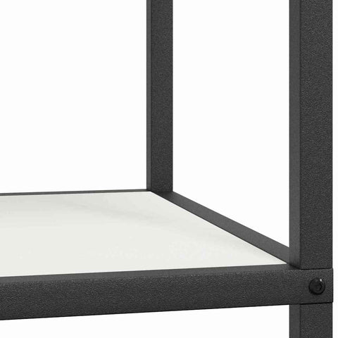 vidaXL Kitchen Storage Shelf with Shelf with Storage White Steel