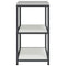 vidaXL Kitchen Storage Shelf with Shelf with Storage White Steel