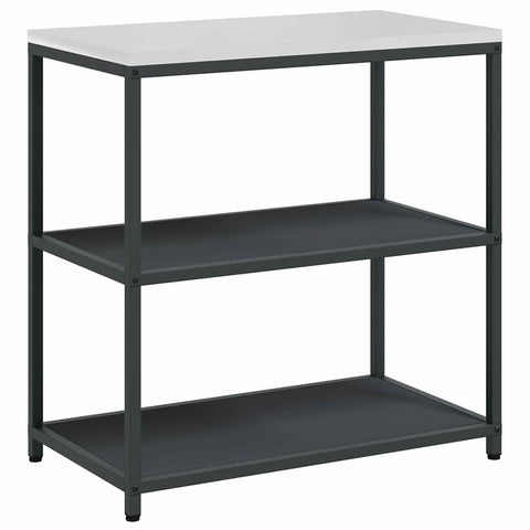 vidaXL Kitchen Storage Shelf with Shelf with Storage Anthracite Steel