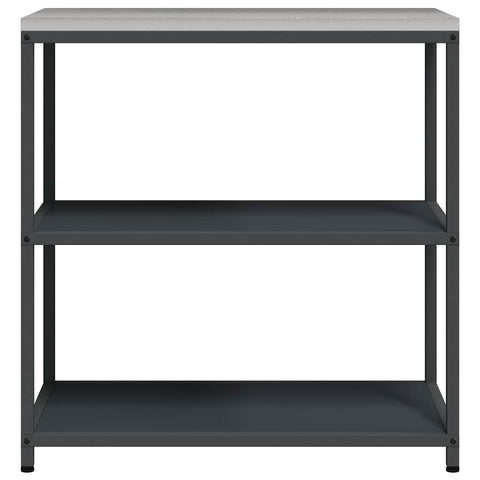 vidaXL Kitchen Storage Shelf with Shelf with Storage Anthracite Steel