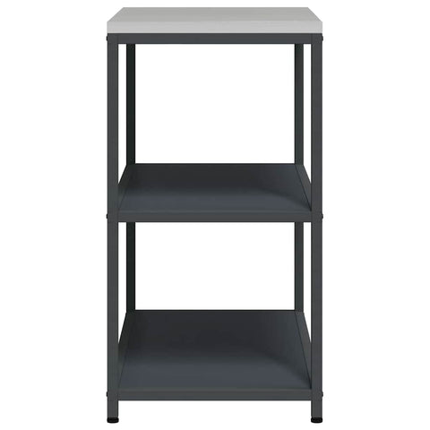 vidaXL Kitchen Storage Shelf with Shelf with Storage Anthracite Steel