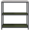 vidaXL Kitchen Storage Shelf with Shelf with Storage Olive green Steel