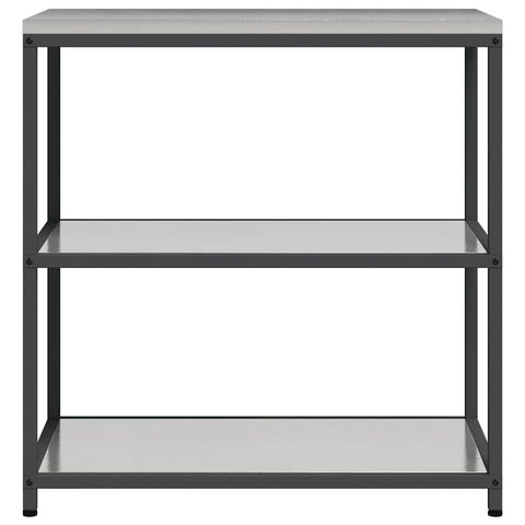 vidaXL Kitchen Storage Shelf with Shelf Silver Stainless steel