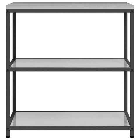 vidaXL Kitchen Storage Shelf with Shelf Silver Galvanised steel