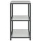 vidaXL Kitchen Storage Shelf with Shelf Silver Galvanised steel