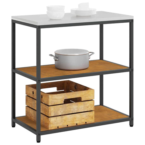 vidaXL Kitchen Storage Shelf with Shelf Rusty Weathering steel