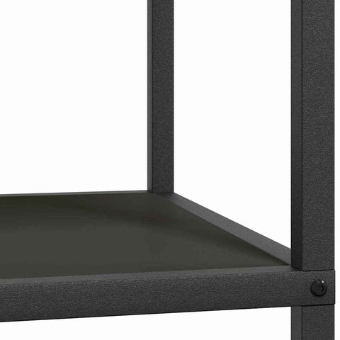 vidaXL Kitchen Storage Shelf with Shelf with Storage Black Steel