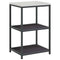vidaXL Kitchen Storage Shelf with Shelf with Storage Black Steel