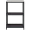 vidaXL Kitchen Storage Shelf with Shelf with Storage Black Steel