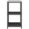 vidaXL Kitchen Storage Shelf with Shelf with Storage Black Steel