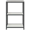 vidaXL Kitchen Storage Shelf with Shelf with Storage White Steel