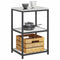 vidaXL Kitchen Storage Shelf with Shelf with Storage White Steel