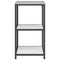 vidaXL Kitchen Storage Shelf with Shelf with Storage White Steel