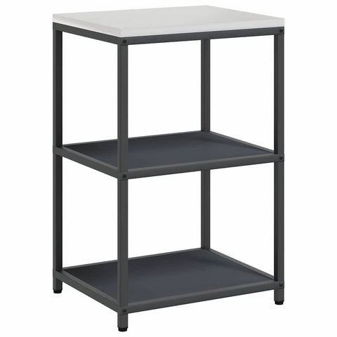 vidaXL Kitchen Storage Shelf with Shelf with Storage Anthracite Steel