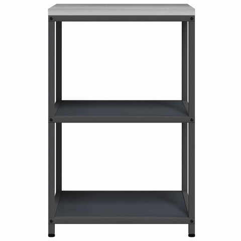 vidaXL Kitchen Storage Shelf with Shelf with Storage Anthracite Steel