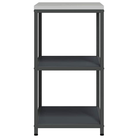 vidaXL Kitchen Storage Shelf with Shelf with Storage Anthracite Steel