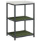 vidaXL Kitchen Storage Shelf with Shelf with Storage Olive green Steel