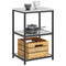 vidaXL Kitchen Storage Shelf with Shelf Silver Stainless steel