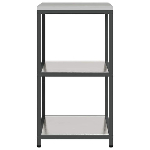 vidaXL Kitchen Storage Shelf with Shelf Silver Stainless steel