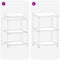 vidaXL Kitchen Storage Shelf with Shelf Silver Galvanised steel