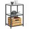 vidaXL Kitchen Storage Shelf with Shelf Silver Galvanised steel