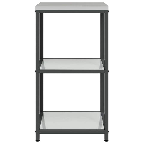 vidaXL Kitchen Storage Shelf with Shelf Silver Galvanised steel