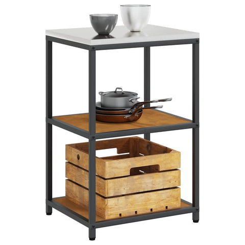 vidaXL Kitchen Storage Shelf with Shelf Rusty Weathering steel