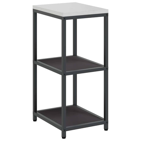vidaXL Kitchen Storage Shelf with Shelf with Storage Black Steel