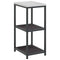 vidaXL Kitchen Storage Shelf with Shelf with Storage Black Steel