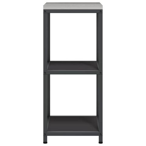vidaXL Kitchen Storage Shelf with Shelf with Storage Black Steel