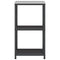 vidaXL Kitchen Storage Shelf with Shelf with Storage Black Steel