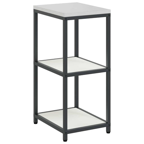 vidaXL Kitchen Storage Shelf with Shelf with Storage White Steel