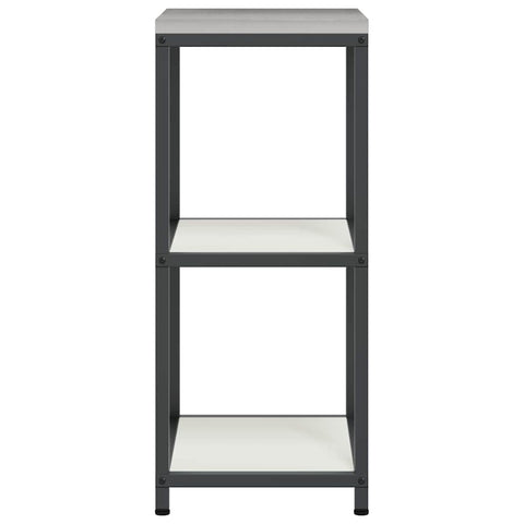 vidaXL Kitchen Storage Shelf with Shelf with Storage White Steel