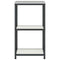 vidaXL Kitchen Storage Shelf with Shelf with Storage White Steel