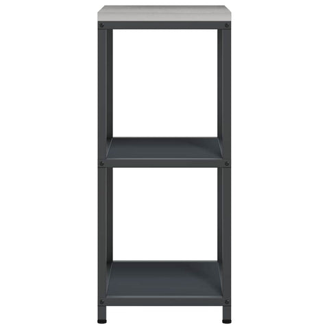 vidaXL Kitchen Storage Shelf with Shelf with Storage Anthracite Steel