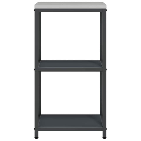 vidaXL Kitchen Storage Shelf with Shelf with Storage Anthracite Steel