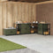 vidaXL Kitchen Storage Shelf with Shelf with Storage Olive green Steel