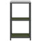 vidaXL Kitchen Storage Shelf with Shelf with Storage Olive green Steel