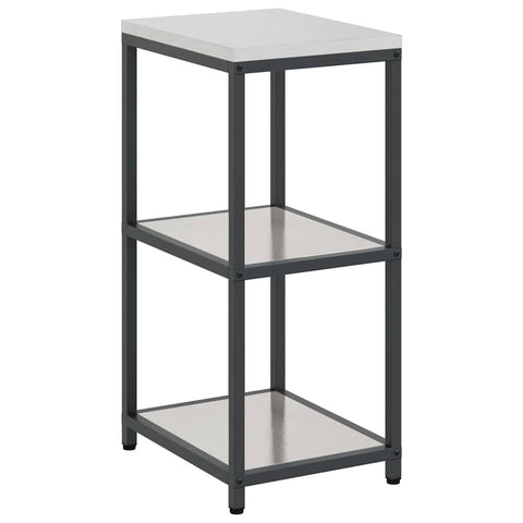 vidaXL Kitchen Storage Shelf with Shelf Silver Stainless steel