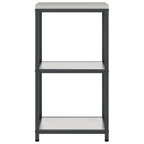 vidaXL Kitchen Storage Shelf with Shelf Silver Galvanised steel