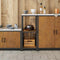 vidaXL Kitchen Storage Shelf with Shelf Rusty Weathering steel