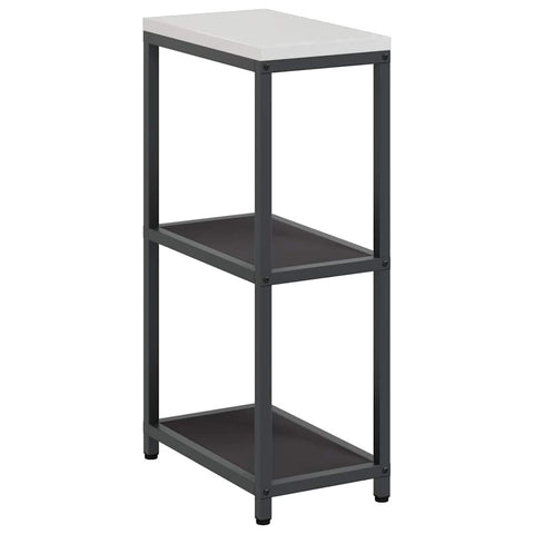 vidaXL Kitchen Storage Shelf with Shelf with Storage Black Steel