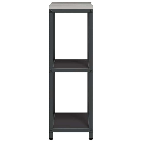 vidaXL Kitchen Storage Shelf with Shelf with Storage Black Steel