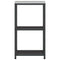 vidaXL Kitchen Storage Shelf with Shelf with Storage Black Steel
